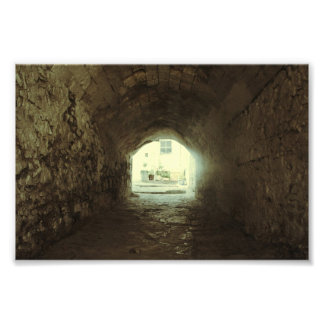 Das Licht am Ende des Tunnels Fotodruck