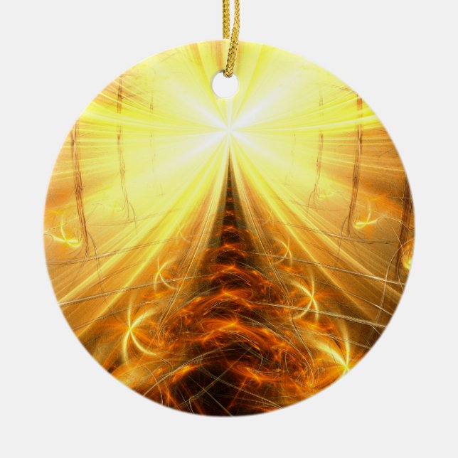 Das Licht am Ende des Tunnels Keramik Ornament (Vorne)