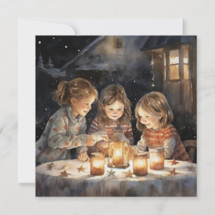 Das Licht der Weihnachtsfreude verbreiten Feiertagskarte