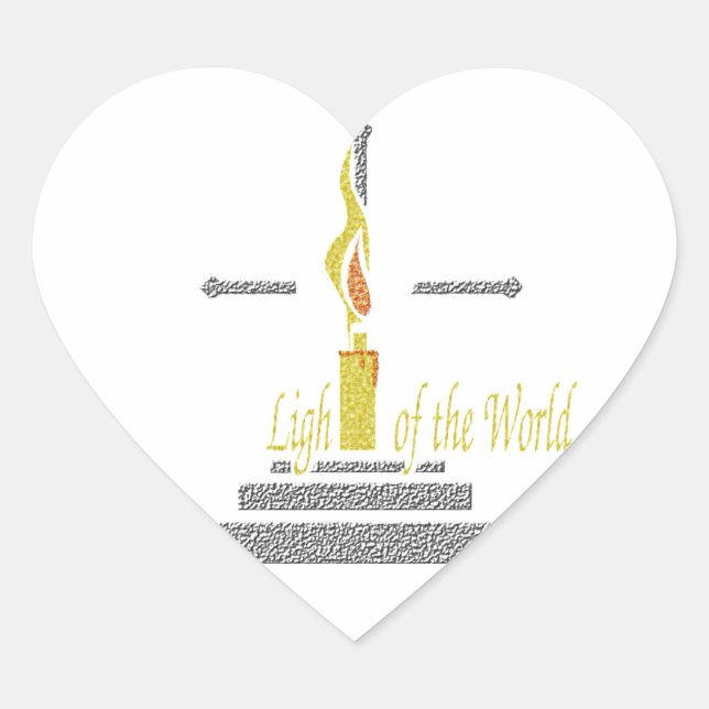 Das Licht der Welt Herz-Aufkleber (Vorderseite)