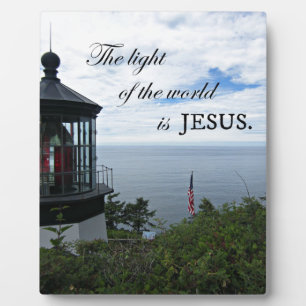 Das Licht der Welt ist Jesus. Fotoplatte