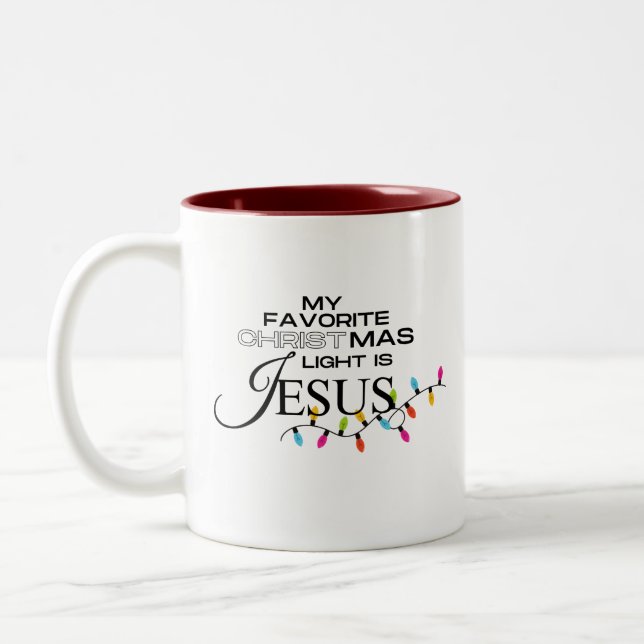 Das Licht der Welt Zweifarbige Tasse (Links)