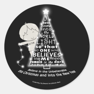 Das Licht des Baumes Runder Aufkleber