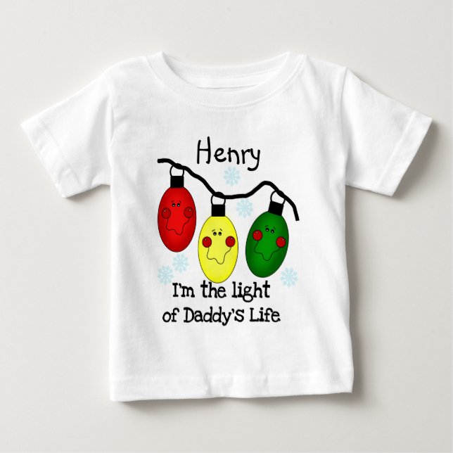 Das Licht des Daddy's Life Daddy - Personalisierte Baby T-shirt (Vorderseite)