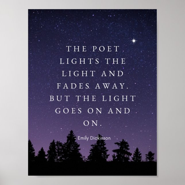 Das Licht geht weiter - Emily Dickinson Poster (Vorne)