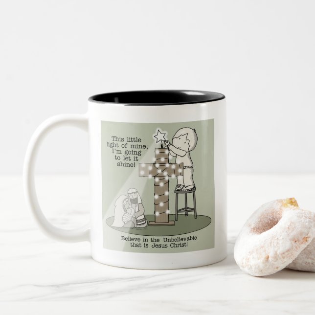 Das Licht meines Zweifarbige Tasse (Mit Donut)