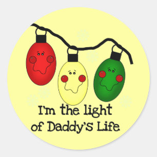 Das Licht von Daddys Leben - Tshirts und Geschenke Runder Aufkleber
