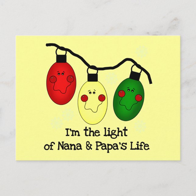 Das Licht von Nana und Papa's Lebensdingen und Ges Postkarte (Vorderseite)