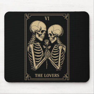 Das liebenswerte Tarot Skeleton hat gotische Roman Mousepad