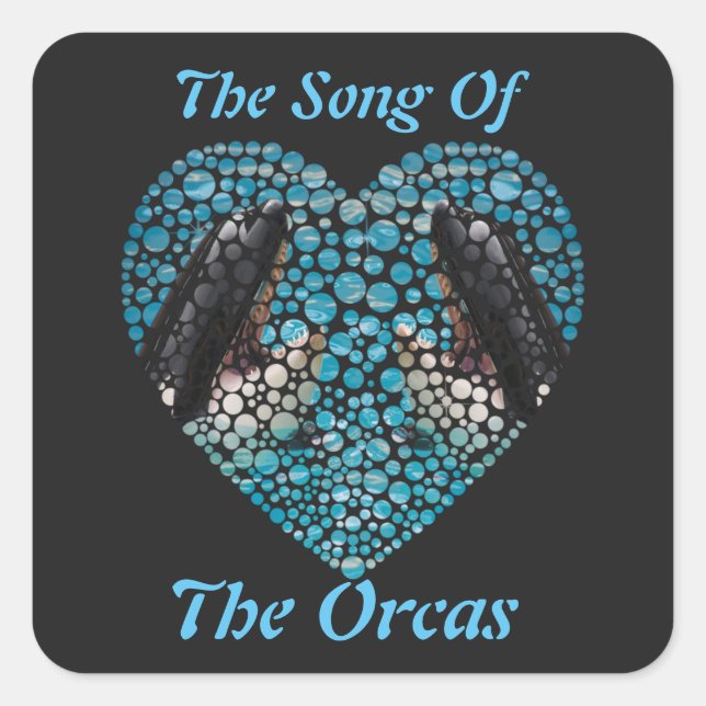Das Lied der Orcas, Quadratischer Aufkleber (Vorderseite)