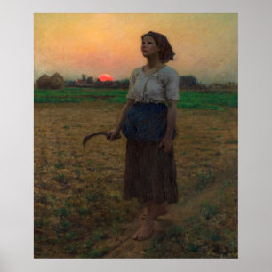 Das Lied des Larks von Jules Adolphe Breton Poster