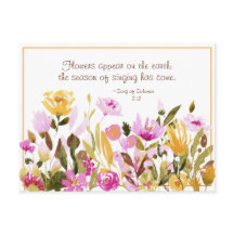Das Lied von Solomon 2:12 Blume erscheint auf der
