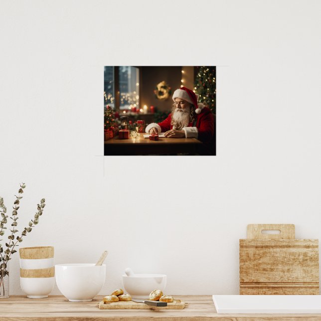 Das Lifelike-Portrait des Weihnachtsmanns: Die wah Poster (Küche)