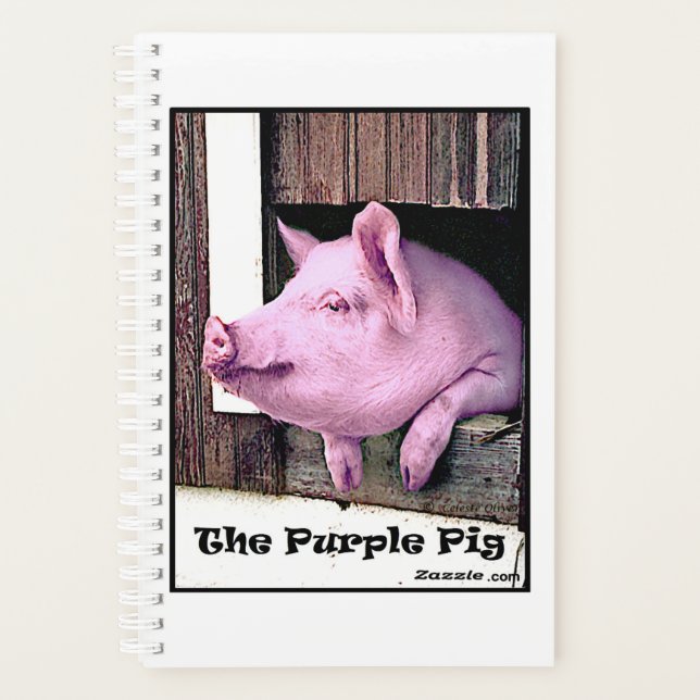 Das Lila Schweineplaner-Notebook Planer (Vorderseite)