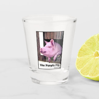Das Lila Schweineschuss-Glas Schnapsglas