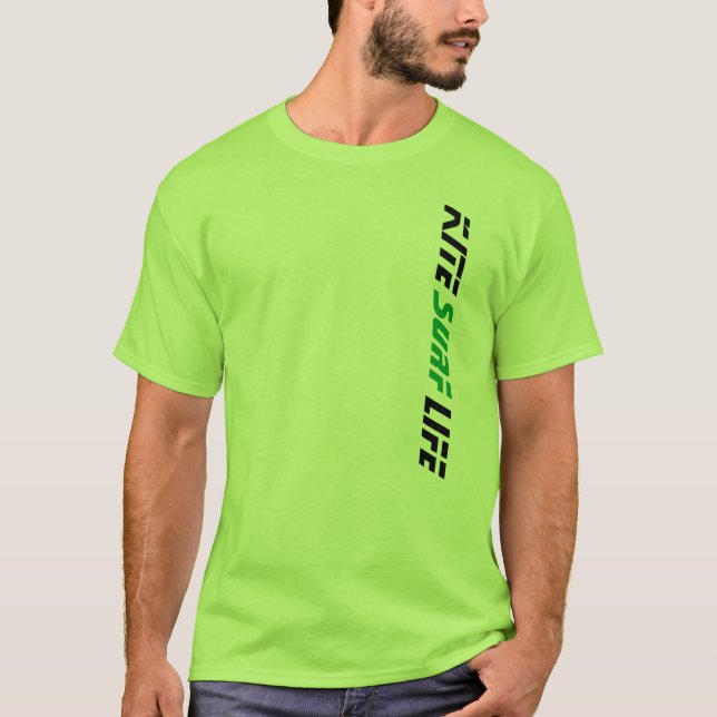 Das Limone grüne gegangene Drachen-Brandungs-Leben T-Shirt (Vorderseite)