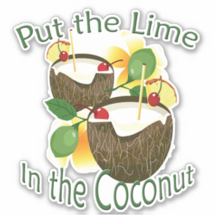 Das Limone in den Coconut-Vinyl-Aufkleber geben Aufkleber