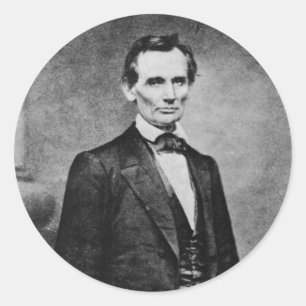 Das Lincoln Cooper Union Portrait ~ 1860 Runder Aufkleber