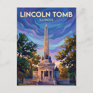 Das Lincoln-Grab auf dem Oak Ridge Cemetery USA Postkarte