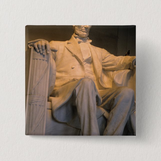 Das Lincoln Memorial in Washington DC Button (Vorderseite)