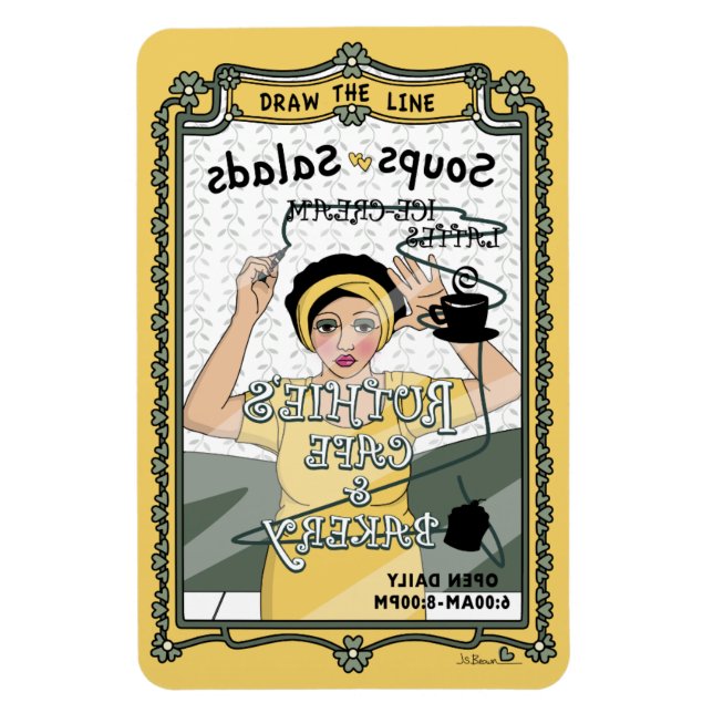 Das Line_C_4x6 Kühlschrank Magnet gezeichnet (Vertikal)