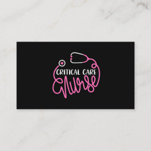 Das Logo "Critical Care Nurse" für kritische Pfle Visitenkarte