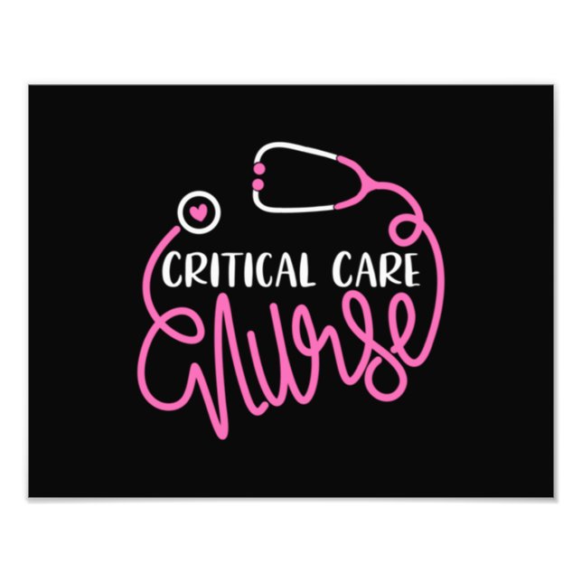 Das Logo "Critical Care Nurse" für kritische Pfleg Fotodruck (Vorne)