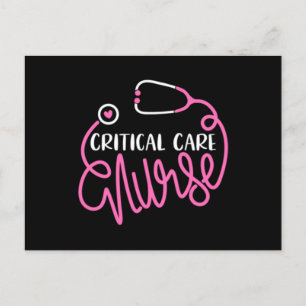 Das Logo "Critical Care Nurse" für kritische Pfleg Postkarte
