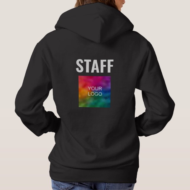 Das Logo der Black Hoodie Company für Frauen (Rückseite)