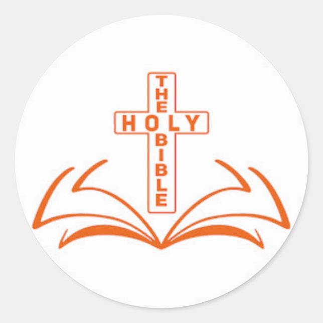 Das Logo der Heiligen Bibel Runder Aufkleber (Vorderseite)