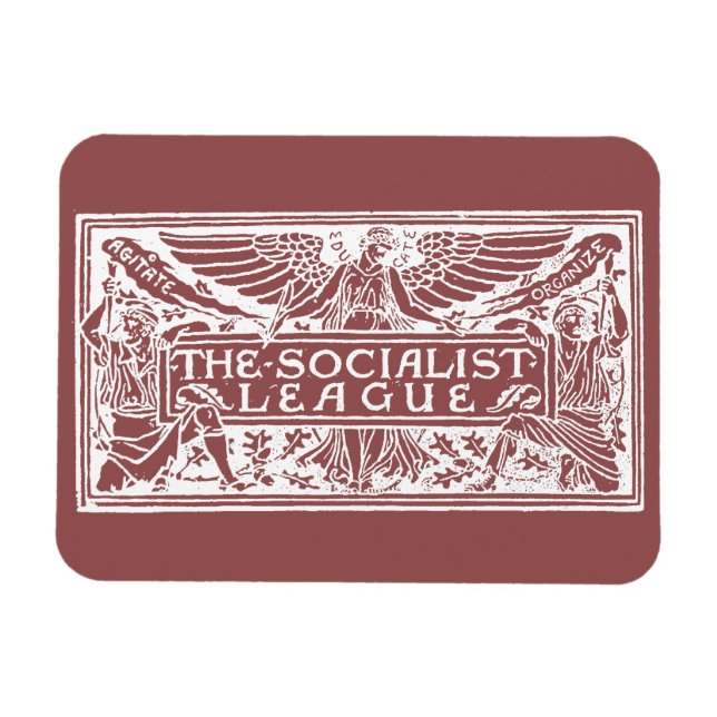 Das Logo der Sozialistischen Liga in rot Magnet (Horizontal)