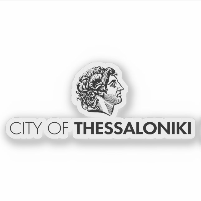 Das Logo der Stadt Thessaloniki, Griechenland Aufkleber (Vorderseite)