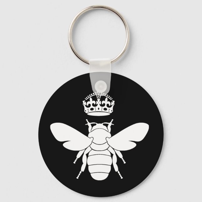Das Logo der weißen Königin Bee... Sind Sie eine K Schlüsselanhänger (Vorderseite)
