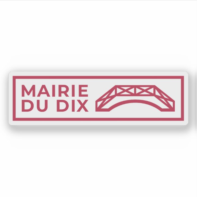 Das Logo des 10. Pariser Arrondissements Aufkleber (Vorderseite)