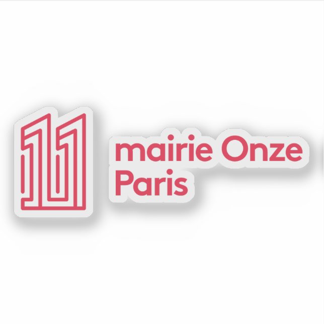 Das Logo des 11. Pariser Arrondissements Aufkleber (Vorderseite)