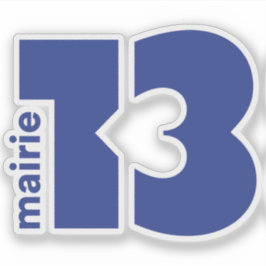 Das Logo des 13. Pariser Arrondissements Aufkleber