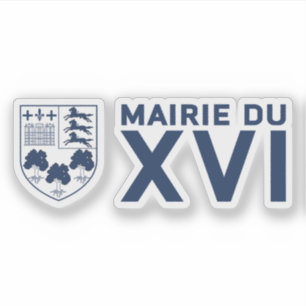 Das Logo des 16. Pariser Arrondissements Aufkleber