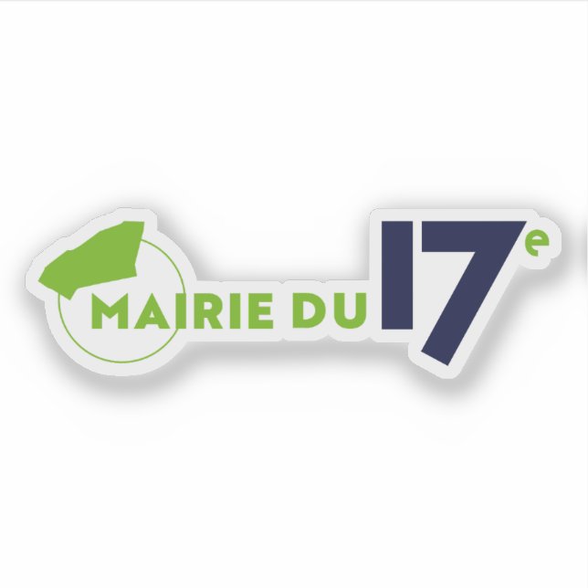 Das Logo des 17. Pariser Arrondissements Aufkleber (Vorderseite)