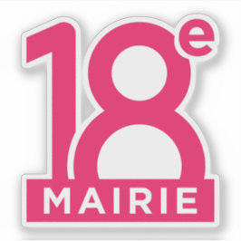 Das Logo des 18. Pariser Arrondissements Aufkleber