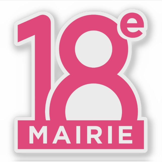Das Logo des 18. Pariser Arrondissements Aufkleber (Vorderseite)
