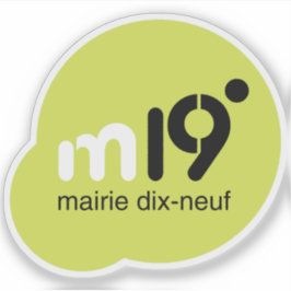 Das Logo des 19. Pariser Arrondissements Aufkleber
