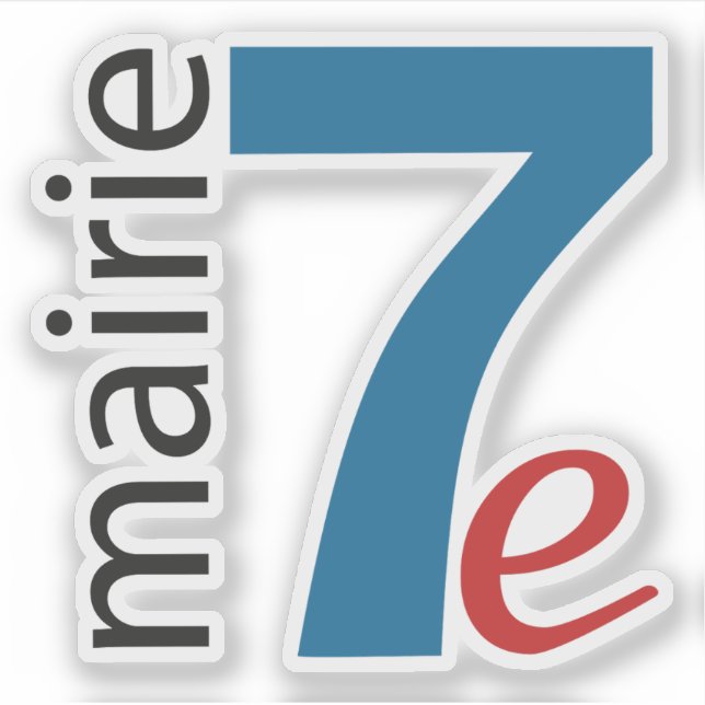 Das Logo des 7. Pariser Arrondissements Aufkleber (Vorderseite)