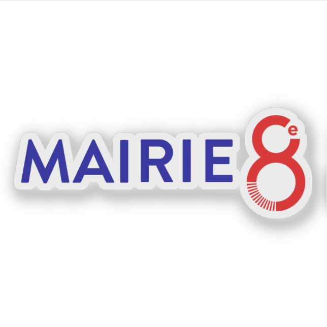 Das Logo des 8. Pariser Arrondissement Aufkleber (Vorderseite)