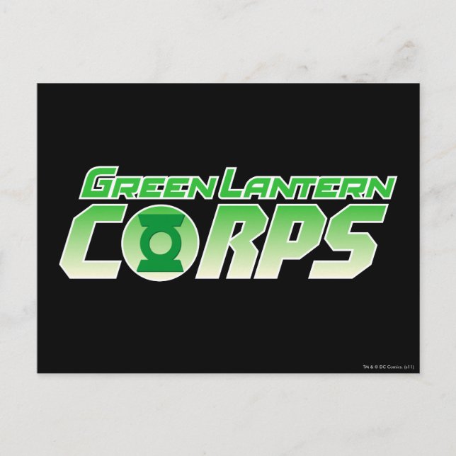Das Logo des grünen Laternenkorps 2 Postkarte (Vorderseite)