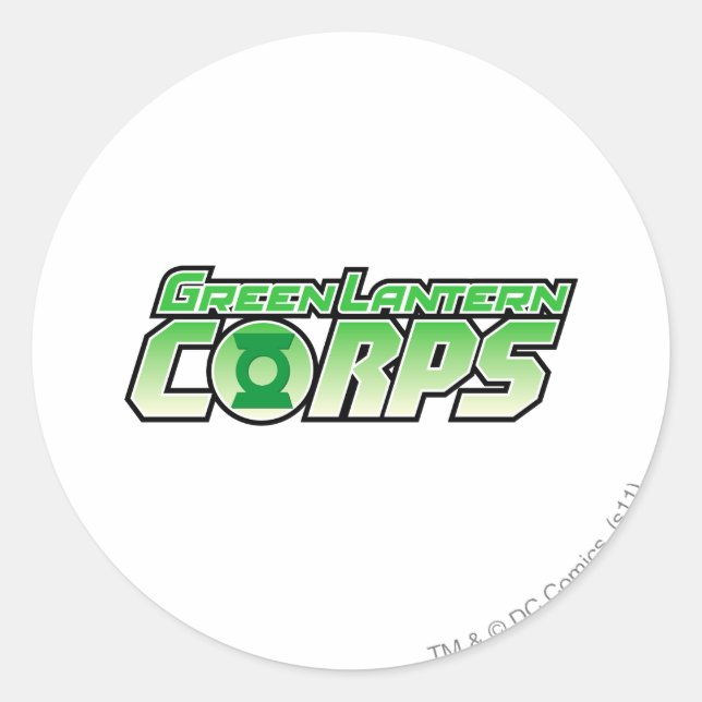 Das Logo des grünen Laternenkorps 2 Runder Aufkleber (Vorderseite)