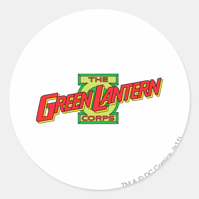 Das Logo des grünen Laternenkorps Runder Aufkleber (Vorderseite)