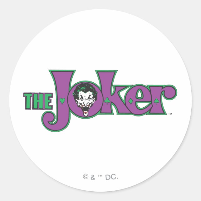 Das Logo des Jokers Runder Aufkleber (Vorderseite)