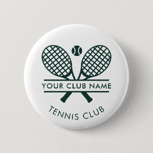 Das Logo des modernen Tennisklubs ist grün und far Button