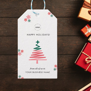 Das Logo des modernen Weihnachtsbaums für Unterneh Geschenkanhänger
