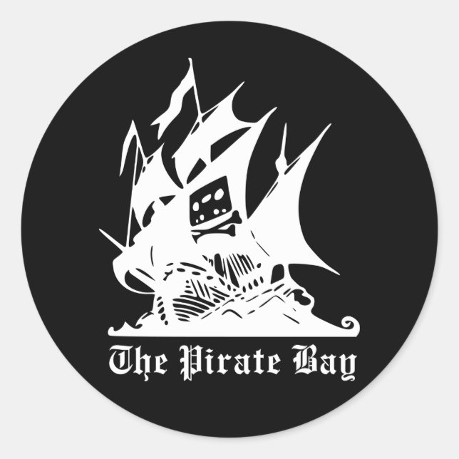 das Logo des Piratenschiffs Runder Aufkleber (Vorderseite)